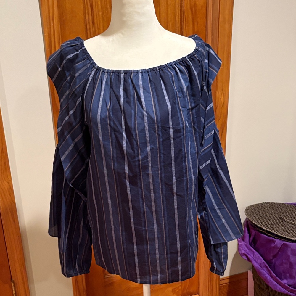 Striped Blue Women's Top